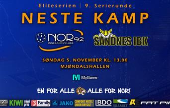 NOR 92 - Sandnes spilles søndag 5/11 kl. 13.00 i Mjøndalshallen