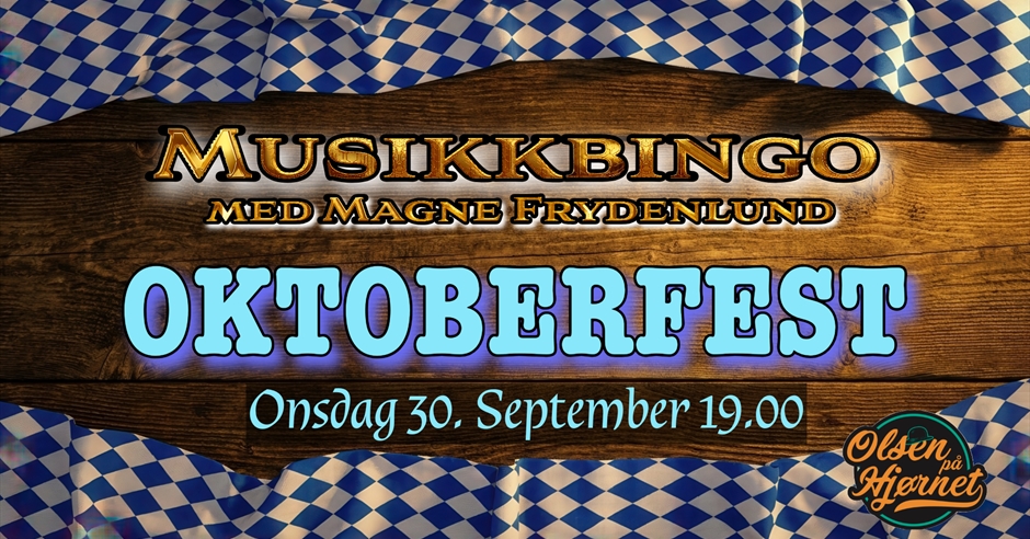 Plakat for Musikkbingo med Magne Frydenlund